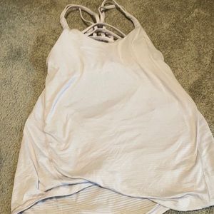 Lululemon purple open back workout top